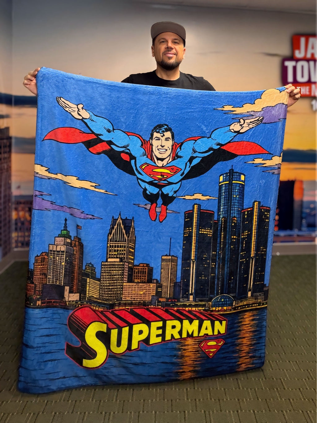 Detroit Superman Blanket